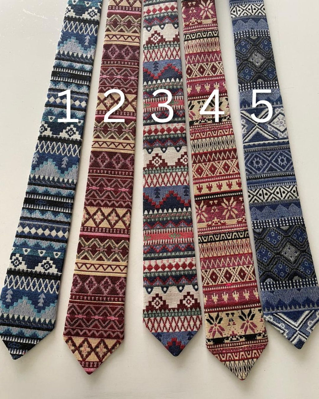 Embroidered Guatemalan Tie — Muted Styles